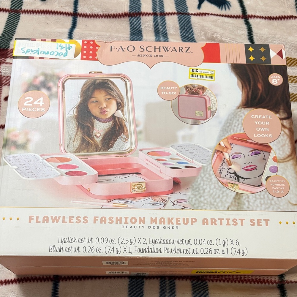 Nwt FAO Schwarz Flawless Fashion Makeup Artist Set - Pink